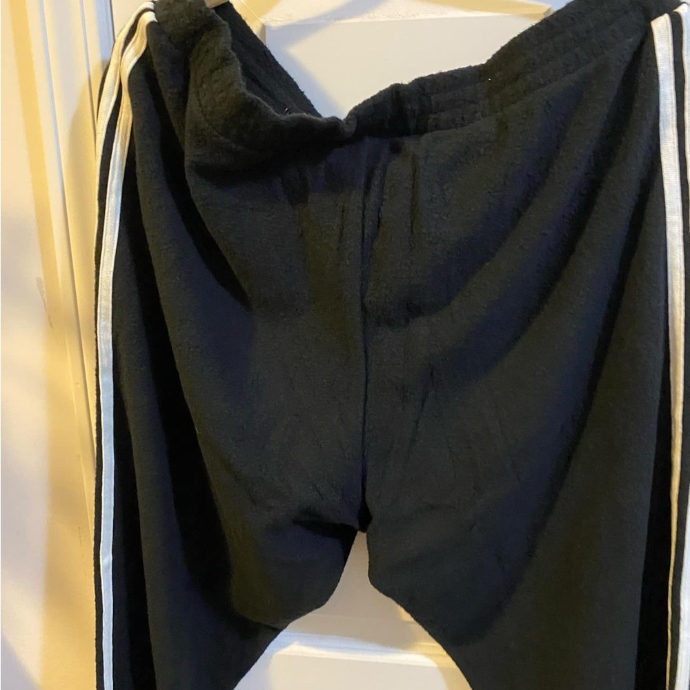 PINK -Black Track Pants with White Stripes